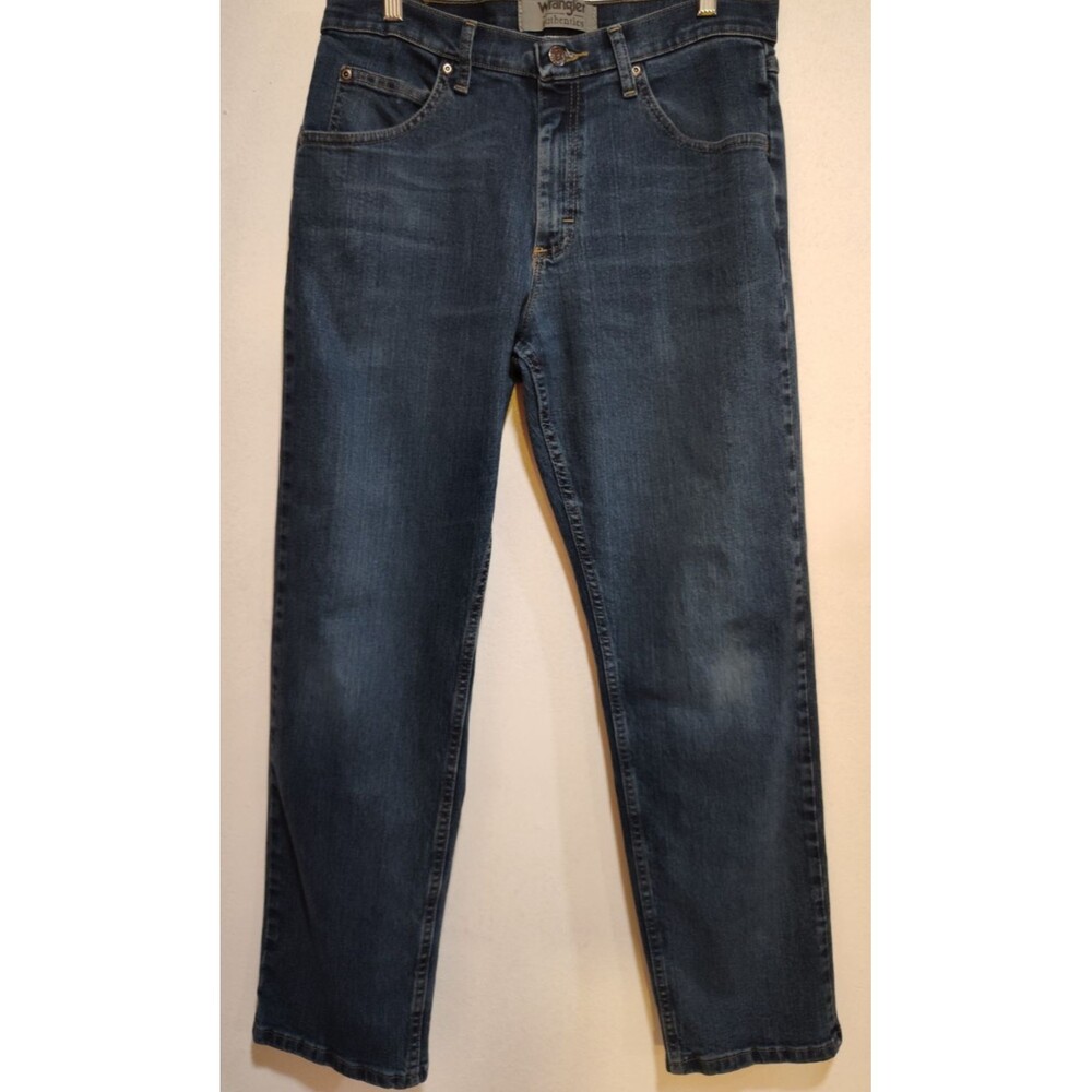 Wrangler Authentics Men Blue Jeans Size 32x33 Denim Mid Rise Straight Leg